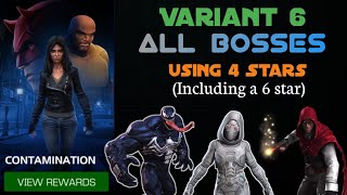 Variant 6 Contamination All Bosses With 4 Stars Marvel Contest of Champions [upl. by Eilojne]