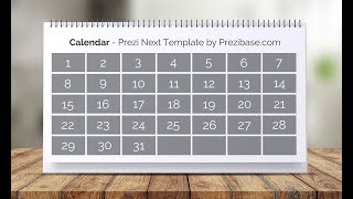 Calendar Presentation Template for Prezi [upl. by Efar]