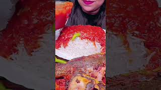 SPICY CHICKEN GRAVY  RICE EATING MUKBANG  FOOD SHOW  Tangy ASMR chickengravy [upl. by Purdum296]