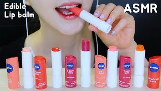 EDIBLE LIP BALM ASMR EDIBLE LIP BALM PRANK ASMR JELLY ASMR 먹는 립밤 먹방 ASMR 食用リップクリーム [upl. by Yenobe]