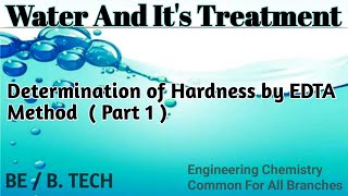 Hardness Determination by EDTA method I Complexometry I Reagents used in EDTA method I [upl. by Annayad]