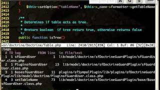 Exuberant ctags with PHP in vim [upl. by Pillsbury]