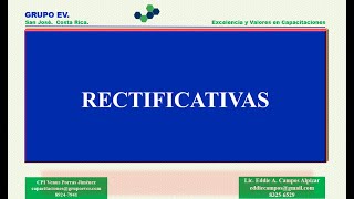 Rectificativas [upl. by Ruperta]