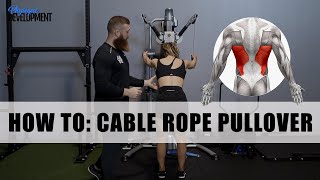 How to Cable Rope Pullover for Lats [upl. by Hendry930]