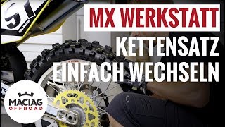 Motocross  Enduro Kettensatz wechseln  Tutorial  Maciag Offroad MX Werkstatt [upl. by Nitsud]