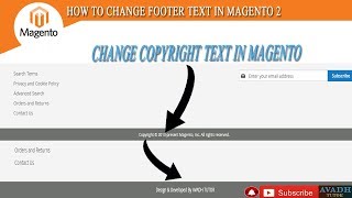 how to change footer text in magento 2  change copyright footer text magento 2x  magento 2x [upl. by Adnwahs]