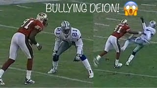 Terrell Owens vs Deion Sanders  PHYSICAL MATCHUP  WR vs CB 1997 [upl. by Pfosi947]