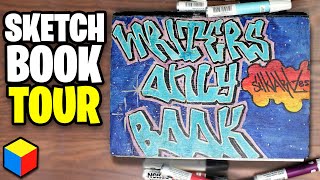 Graffiti Art Sketchbook Tour  Digital Sketch Book 2023 [upl. by Mosera]