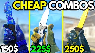 BEST Budget KNIFE amp GLOVE COMBOS RIGHT NOW CS2 CHEAP KNIFE  GLOVES COMBO Under 300 [upl. by Yecaj]