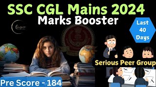 How to Increase Score in SSC CGL Tier 2 CGL Mains 2024  Last 40 Days  Week 1 ssc ssccgl [upl. by Ramej]