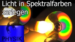 Licht in Spektralfarben zerlegen  Vergleich [upl. by Lelah711]