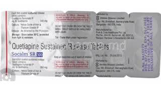 Socalm SR 300 Tablets Quetiapine Sustained Release Tablets [upl. by Ahsal]