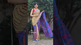 Mercerised cotton ikkat handmade saree [upl. by Tips352]