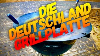 80 cm XXL Grillplatte für Kugelgrills  „Die Deutschlandplattequot im TEST  Klaus grillt [upl. by Bak629]