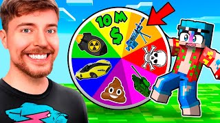 LA RULETA DE MrBEAST en MINECRAFT 🎯🔫 ¿TANQUE o BOMBA NUCLEAR [upl. by Aerdnwahs]