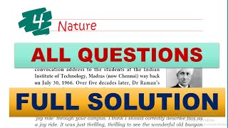 NATURE  DAV CLASS 8 ENGLISH READER BOOK CHAPTER 4 SOLUTION  ENGLISH READER BOOK FULL SOLUTION [upl. by Dibbell861]