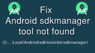 How to fix Android SDK manager tool not found  how to install Android SDK Tools Obsolete 2020 [upl. by Porche]