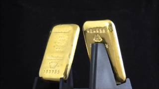 Metalor 100 Gram Cast Gold Bar 9999 [upl. by Rehpatsirhc615]