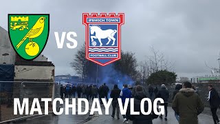 Norwich vs Ipswich Match vlog East anglia derby [upl. by Ttsepmet]