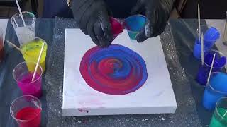 Malen lernen mit Acrylfarben in der Technik Acrylik Pouring [upl. by Waylin]