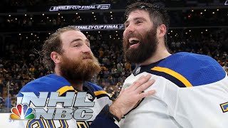 NHL Stanley Cup Final 2019 Blues celebrate discuss Stanley Cup win  NBC Sports [upl. by Seaden928]