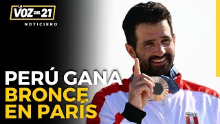 Stefano Peschiera gana bronce en Vela en París y le regala su primera medalla a Perú La voz del 21 [upl. by Lichter818]