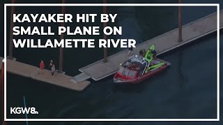 Woman hit by small plane while kayaking on Willamette River [upl. by Ylim]