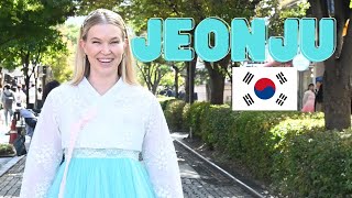 JEONJU HANOK VILLAGE  Wearing a Korean Hanbok in South Korea [upl. by Nichol]