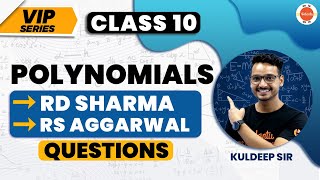 VIP Series  RD Sharma amp RS Agarwal Polynomials Class 10 Important Questions  CBSE Class 10 Maths [upl. by Nosreh]