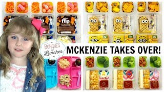 McKenzie Takes Over Bunches of Lunches  JK K 1st grade 2nd Grade  FUN LUNCHES FOR KIDS [upl. by Ajnot]