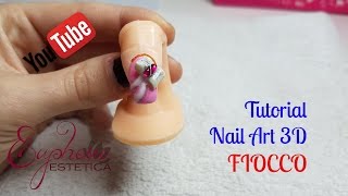 TUTORIAL RICOSTRUZIONE UNGHIE IN ACRILICO MESAUDA amp NAIL ART 3D fiocco [upl. by Adnohsed752]