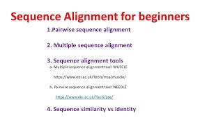 Sequence Alignment for Beginners  Pairwise vs Multiple sequence alignment  Similarity vs Identity [upl. by Lamaaj]