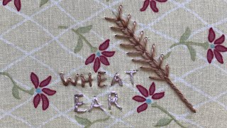 165 Wheat ear stitch  slow stitching  dictionary of stitches create amp craft beginner embroidery [upl. by Yesak]