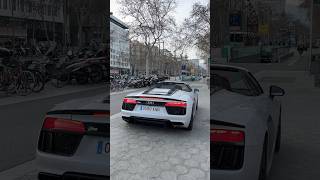 R8 V10 Spyder 🔊 audi r8 v10 spyder quattro german automobile car sound fyp shorts [upl. by Yug698]