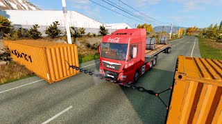 Car Vs Chains  BeamNG Drive [upl. by Deanna979]