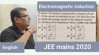 A series LR circuit is connected to a battery of emf V If the circuit is switched on at t0 then [upl. by Norene161]