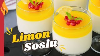 Limon Soslu Kolay Muhallebi Tarifi 🍋 Kaşık Kaşık Yedirten Hafif Lezzet 😋 [upl. by Cathey]