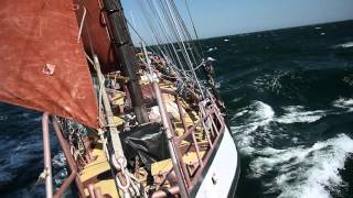 Riding the waves in the three masted schooner Trinovante [upl. by Nabois]