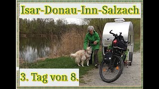 Tag 3 von 8 und 356 Kilometern im Ganzen Isarmündung Begegnung mit Ranger Schafen und Graugänsen [upl. by Cilo926]