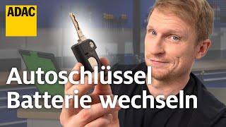 AutoschlüsselBatterie leer Mit diesen Tipps funktioniert er wieder problemlos  ADAC [upl. by Eima]