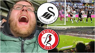 Swansea City 11 Bristol City  AWAY END LIMBS IN A QUALITY ATMOSPHERE  Match Vlog 130 [upl. by Preciosa]