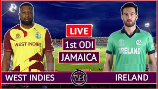 WI vs IRE 1st ODI Live [upl. by Nnylahs]