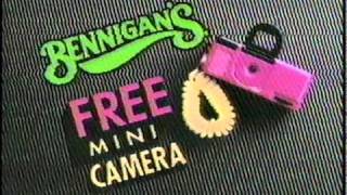 Bennigans “Kids Get A Free Camera”  Commercial 1992 [upl. by Annai970]