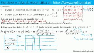 Função Composta  Domínio  Inequação  Preparar Exame Nacional 2018 [upl. by Ainej245]