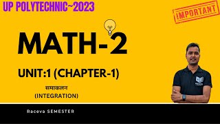 Applied Mathematics2 Unit1 Chapter1समाकलन INTEGRATION  raceva semester [upl. by Edora]