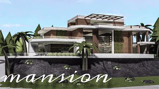 Bloxburg Hill Mansion Summer Modern House  House Build  Roblox [upl. by Dickman]