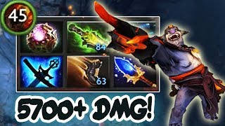 720 Lion with 5700 Finger of Death Damage  45 Stacks  WTF Dota 2 [upl. by Dora]