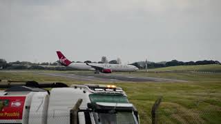 Virgin Atlantic A330 taxis into stand [upl. by Cristine]