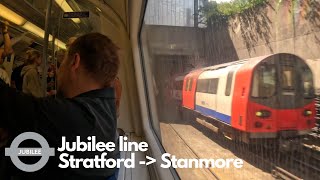 Jubilee line Full Journey Stratford  Stanmore [upl. by Htebzil27]