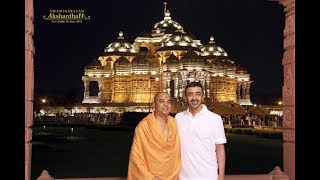 His Highness Sheikh Abdullah bin Zayed Al Nahyan Visits Swaminarayan Akshardham Delhi India [upl. by Suolevram]